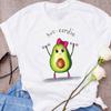 Mulheres Bonito Abacate Casal Amor Desenho Animado Frutas Roupas Estampadas Camiseta Feminina Estampada Top Roupas Doces
