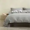 Estilo Moderno Minimalista Jacquard Teñido en Hilo Algodón Lavado Juego de Tres o Cuatro Piezas, Ropa de Cama Transpirable y Amigable con la Piel para Camas Individuales y Dobles