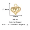 Cor Dourada 14K Cobre Conservador de Cor Pingente Liso Coração Estrela Acessórios para Colar DIY Nicho Simples Joias Artesanais Materiais
