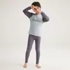 Outono e Inverno Roupas de Algodão com Gola Redonda para Crianças Calças Compridas Meninos e Meninas Estampa de Desenho Animado Roupa de Baixo Suit Pijama