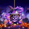 Nuevo producto transfronterizo: Colgante de calavera de Halloween para el interior del coche, adorno colgante, accesorio para llaves, decoración de coche