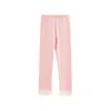 Leggings Spliced de Renda para Meninas Wulibuyi Outono Doce e Fofo Elástico Amigo da Pele Skinny Calças Casuais