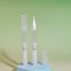 Tubo de rímel líquido transparente negro de 3 ml, botella de embalaje de pluma blanqueadora, botella para envasado de líquido de base, pluma de maquillaje tipo prensa