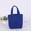 Bolsa Tote de Cor Sólida em Lona Estilo Coreano Pequena Bolsa Tote Bolsa de Lona Promocional para Estudantes Prática para Passeio Bolsa de Algodão