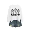Amazon eBay sitio independiente de moda y único para mujer, recipiente químico de cinco frascos, sudadera floral otoño-invierno para comercio exterior
