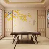 Novo papel de parede clássico chinês com flores e pássaros, papel de parede de fundo para sala de treinamento antiga, sala de chá, caixa de hotel