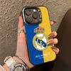 Nueva Funda para Teléfono iPhone 16 Pro Max con Logo del Equipo Real Madrid 15 Anti-Caídas 12 Funda Protectora XS Acabado de Alta Gama