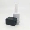 Garrafa Vazia de Esmalte Retangular Preto e Branco com Manchas Casuais 15ml Material de Embalagem de Vidro Garrafa Especial para Salão de Unhas