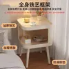 Mesa de noche minimalista de lujo nórdico, moderna para dormitorio de influencer, mesa de centro creativa de hierro forjado para sala de estar, mesa de noche simple