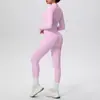 Chaqueta Corta Casual de Tacto Desnudo con Espalda Cruzada, Ropa de Yoga, Leggings de Cintura Alta Levanta Glúteos, Conjunto Deportivo de Tres Piezas