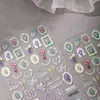 Marco de Fotos con Relieve de Tulipán Estilo Fresco Retro Flor de Uña 3D Pegatinas Adhesivas Impermeables Pegatinas para Uñas