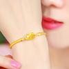 Pulsera de Gato de Dibujos Animados de Moda Yihua Chapada en Cobre Joyería de Oro Duro 3D Pulsera de Cabeza de Gato Europea Chapada en Oro para Mujer Suministro