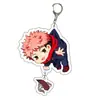 Mercancía de Anime Jujutsu Kaisen Llavero Acrílico Colgante Transparente Llavero de Doble Cara Llavero de Dibujos Animados