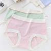 Roupa Íntima Qimeisha Cintura Feminina Coelhinho Fofo Adornado Cor Macaron Menina Macia Seda de Gelo Cueca