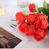Flores de Rosa de Terciopelo Artificiales para Decoración de Boda, Flores Falsas de Seda para Decoración del Hogar del Día de San Valentín, Ramo de Flores Artificiales