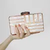 Bolso de Mano Transfronterizo, Cadena Simple de Acrílico Cruzado, Bolso de Mujer para Vestido de Novia, Banquete Nocturno, Bolso Cuadrado Pequeño