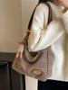 Bolso bandolera retro de estilo americano para mujer, bandolera de lana a cuadros para otoño e invierno, mochila de moda para niña.