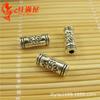 Acessórios de corrente de Buda DIY liga padrão prata tibetana contas espaçadoras/tubo longo prata tibetana/acessórios para colar de pulseira atacado