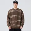 Suéter de Punto Jacquard de Cuello Redondo Nuevo Otoño/Invierno 2025 Estilo Retro Japonés Holgado Versátil Casual Marca de Moda