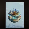 Stock listo en todo el país cajas planas acrílicas pegatinas souvenirs de ciudades turísticas regalos culturales y creativos estilo personalizado universal
