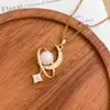 Colar Leve Luxo Nicho Anel Pérola Colar Acessórios Moda Simples Dia dos Namorados Chinês Corrente da Clavícula Cruzamento Venda Quente Corrente de Suéter