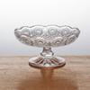 Plato de Frutas de Vidrio en Relieve de Lujo Ligero, plato para bocadillos, mesa de centro creativa, frutero de cristal de pie alto, plato para semillas de melón para el hogar de la sala de estar