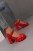 Sapatos femininos de sola grossa com salto alto verão novo sapatos franceses de salto grosso salto alto 40-43 sapatos de tamanho grande