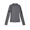Estilo Americano Retro Cómodo Cálido Terciopelo de Doble Cara Cierre Cremallera Cuello Vertical Pequeño Manga Larga Ajustado Camiseta Base Corta