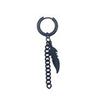 Colección de temperamento de moda japonesa y coreana tendencia aretes hip-hop de personalidad negros pequeños europeos y americanos aretes largos al por mayor
