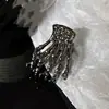 Pinza de Mano de Fantasma Gótico con Pliegues Accesorio de Cabello de Alta Gama para Flequillo Europeo y Americano Flequillo Lateral Accesorio de Cabello de Halloween para Mujeres