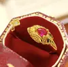 Anillo Nuevo Estilo Coreano Patrón Redondo No Liso Anillo Dorado Joyería de Moda Elegante