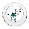 Flor de Ameixa de Cristal Prata Flor de Ameixa Dupla Artesanato de Flores de Cristal Enfeites Fornecimento Transfronteiriço Lembrança do Dia das Mães