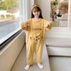 Pijama Infantil para Outono e Inverno, Macacão de Flanela Coral Fleece para Casa, Espesso e Quente