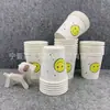 Vasos de Papel, Vasos Desechables, Vasos de Agua Espesos con Cara Sonriente, Venta al por Mayor por Caja Completa, Vasos de Té Festivos para el Hogar, la Oficina Comercial, Vasos de Papel
