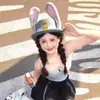 Chapéu de Policial Judy Zootopia Chapéu de Cowboy Retrô Americano Faixa de Cabeça Estilo Celebridade da Internet Chapéu de Sol Redondo de Verão