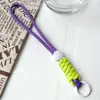 Adecuado para combinar colores cordón creativo tejido corto para teléfono móvil llavero para funda de teléfono móvil 23CM desmontable anti-pérdida