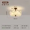 Luminária de Cristal Estilo Americano Retrô, Lustre para Sala de Estar, Nova Luminária de Teto de Luxo Leve Estilo Francês Meio do Século, Luminária de Teto com Pérolas de Vidro