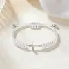 Pulsera Cruzada de Aleación de Zinc Multicolores Tejida a Mano Estilo Minimalista Transfronterizo Cadena Pulsera Tejida Venta al por Mayor en Stock