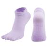 [Atacado de fábrica] meias de yoga de cinco dedos meias de dança totalmente cobertas algodão penteado cinco dedos Pilates Fitness meias esportivas