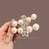 Pasador de Pelo Minimalista Retro Estilo Francés con Perlas y Pedrería Pinza para Flequillo y Cabello Fino Accesorios para el Cabello para Mujeres