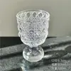 Taza de Vidrio Transparente de Burbujas Diseño Retro, Alto Valor Estético, Copa de Cóctel Soplada a Mano, Vaso de Agua de Gama Alta