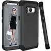 Capa protetora para celular Samsung S8 de silicone de PC de três peças à prova de choque e resistente a quedas, capa protetora simples para S8 Plus