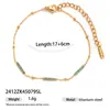 Pulsera de Acero Inoxidable con Pedrería y Piedra Natural Versátil Personalizada Corazón Concha Flor 25 Estilos Nuevos Productos Hechos a Mano Procesamiento OEM
