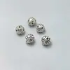Plata de Ley S925 Plata Tailandesa Moneda de Cobre Cuentas Redondas Cuentas Espaciadoras Cordón Trenzado DIY Pulsera de Cuentas Collar Atracción de Riqueza Cuentas de Dinero Accesorios de Joyería de Plata