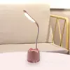 Porta-canetas de LED luminária de mesa proteção ocular quarto ins menina dormitório estudantil recarregável mesa de estudo luminária de cabeceira recarregável