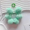 Nueva cadena colgante de pompón colorido de felpa, decoración para funda de teléfono, accesorio de anillo de resorte pintado creativo, decoración para bolso de mujer