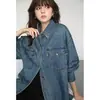 Camisa de mezclilla azul retro americana para hombres y mujeres, primavera, otoño, invierno 2026 nueva chaqueta vintage de manga larga