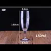 Copa de vino acrílica, copa de champán, copa de vino europea de plástico transparente, copa de brandy creativa para bar.