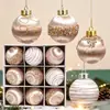 Bola de Navidad Bola de Espuma 8.9cm pzas Decoraciones de Árbol de Navidad Bola de Hilo de Seda Colgante de Árbol de Navidad Colgante Bola Colorida
