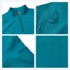 Uniforme de Enfermera, Bata Quirúrgica, Ropa de Quirófano, Bata de Aislamiento, Uniforme Unisex para Clínica Dental, Conjunto de Pantalón Largo y Manga Corta, Personal Médico